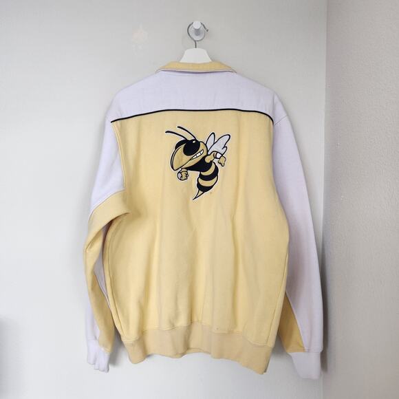 Vintage Georgia Tech Yellow Jackets 1/4 Zip Pullover Sweatshirt XL - Picture 6 of 9